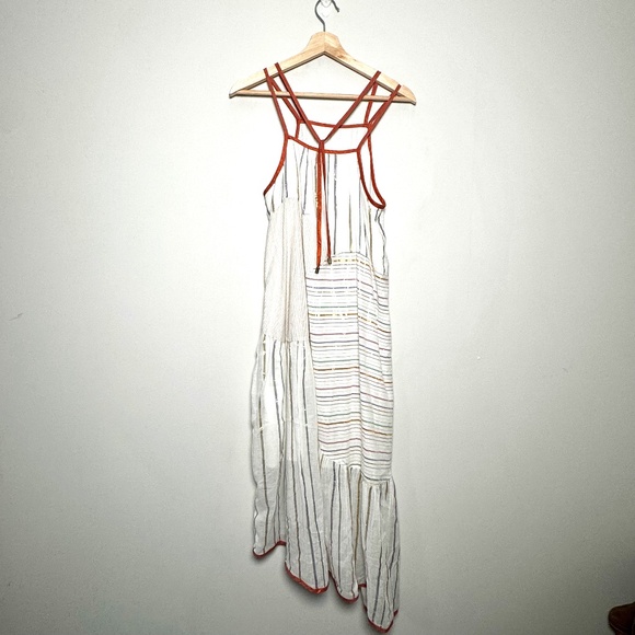 Anthropologie Akemi + Kin Sleeveless Asymmetrical Lined Cotton Maxi Dress Sz XS - Picture 8 of 12
